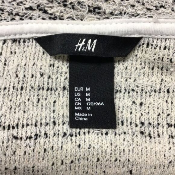 H&M Women’s Half Sleeve Crew Neck Speckled Knit Spike Studded Sweater, Size M - Picture 8 of 9